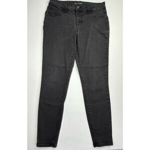 Maurices High Rise Jegging Jeans Women's Large Long Stretch Denim Black Ankle